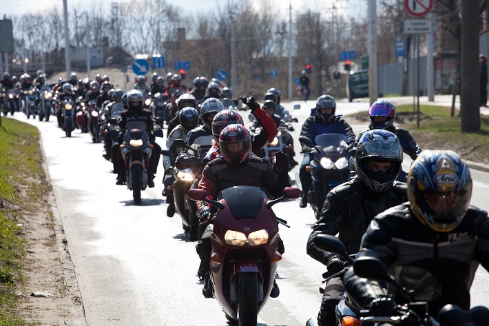 group of bikers