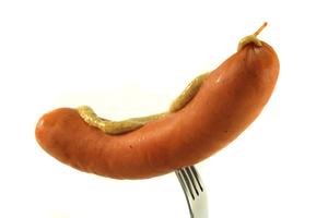 sausage-on-fork