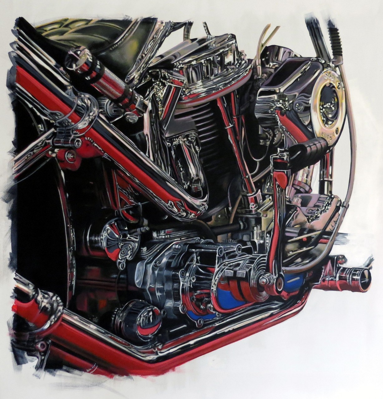 custom engine painting by Mike Brown 