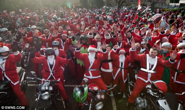 Santa's on a bike