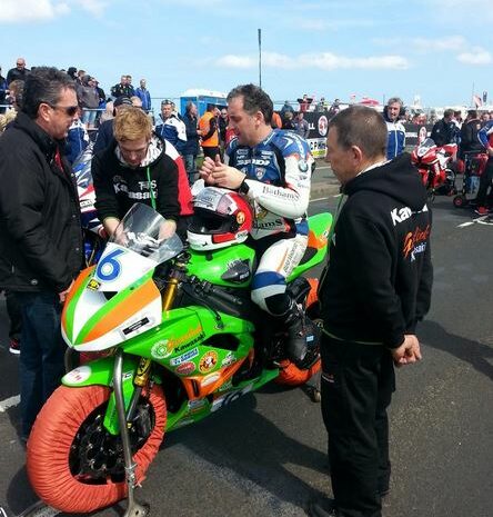 Michael Rutter prepares for Supersport Qualifying