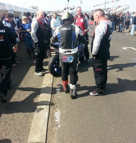 Michael Dunlop preparing to go on track