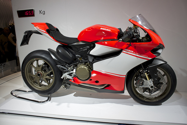 Red Ducati 1199 Superleggera