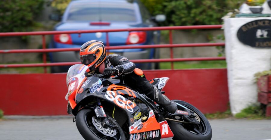 Ryan Farquhar on the SGS/Manx Gas KMR Kawasaki