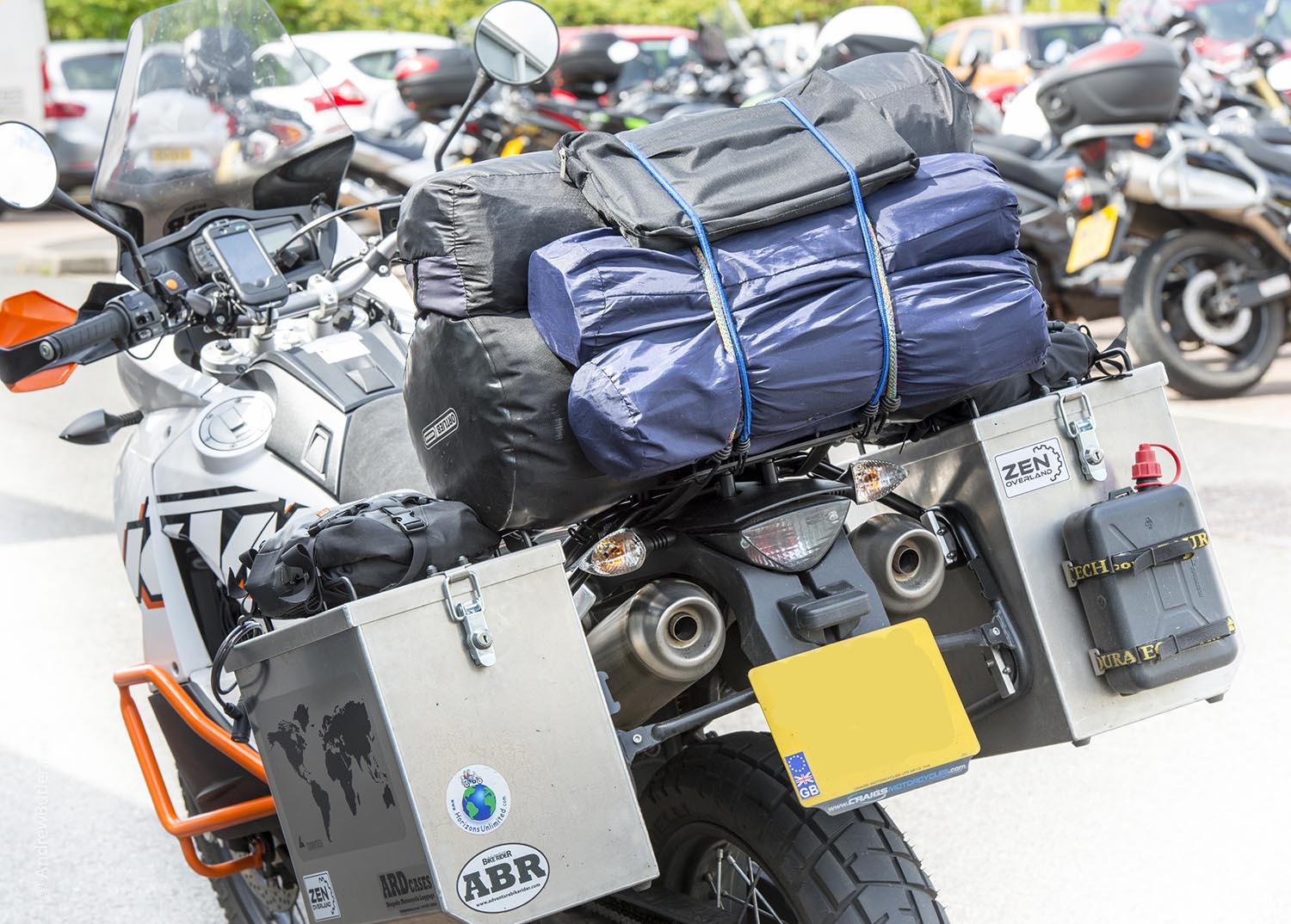 Bike carrying luggage