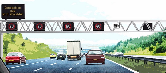 image from Highways England Gantry Sign