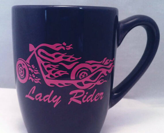 lady rider mug