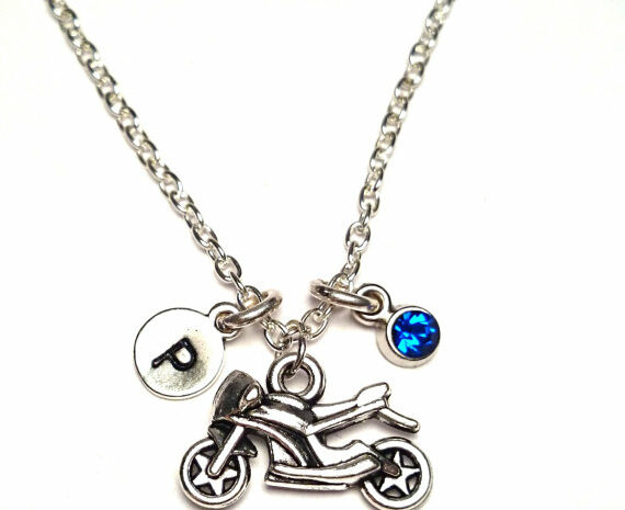 motorcycle charm necklace