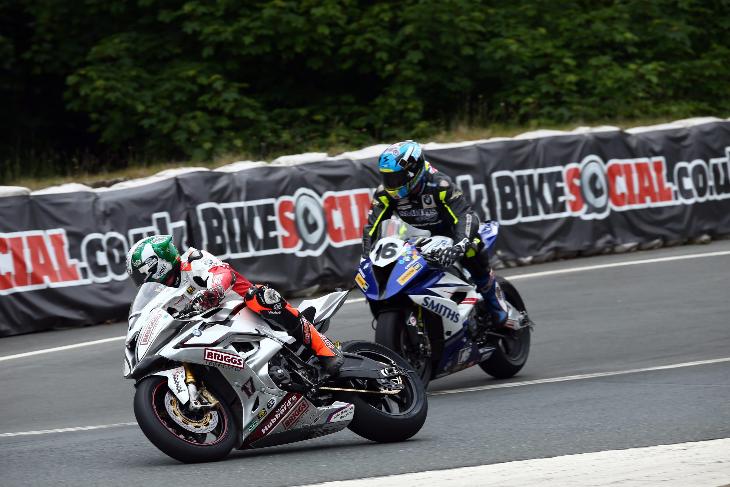 Peter Hickmand and David Johnson at the TT