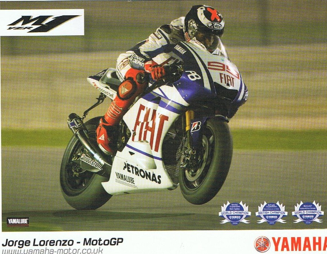 Jorge Lorenzo - Qatar - 2010. Credit: Official team postcard