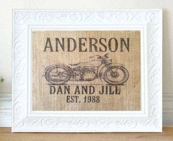 personalised motorcycle print