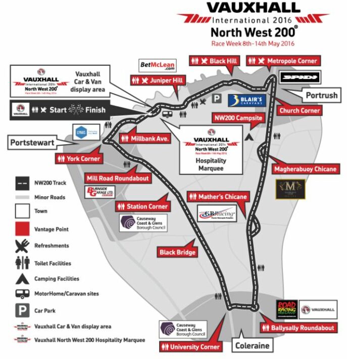 North West 200 Map