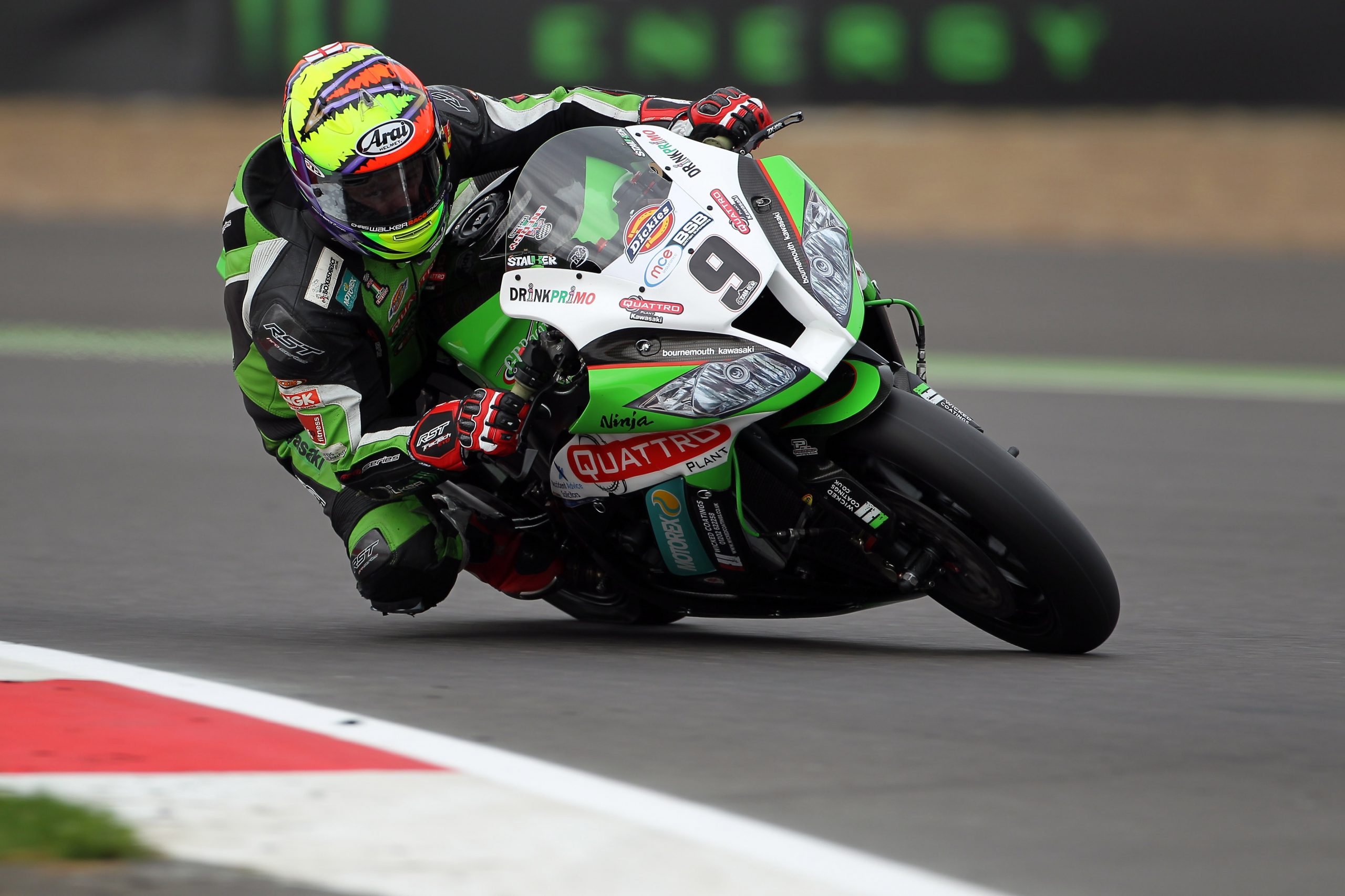 2013 British Superbike Championship, Round 11, Silverstone, UK. 5th October 2013. Chris Walker (GBR) Quattro Plant Kawasaki