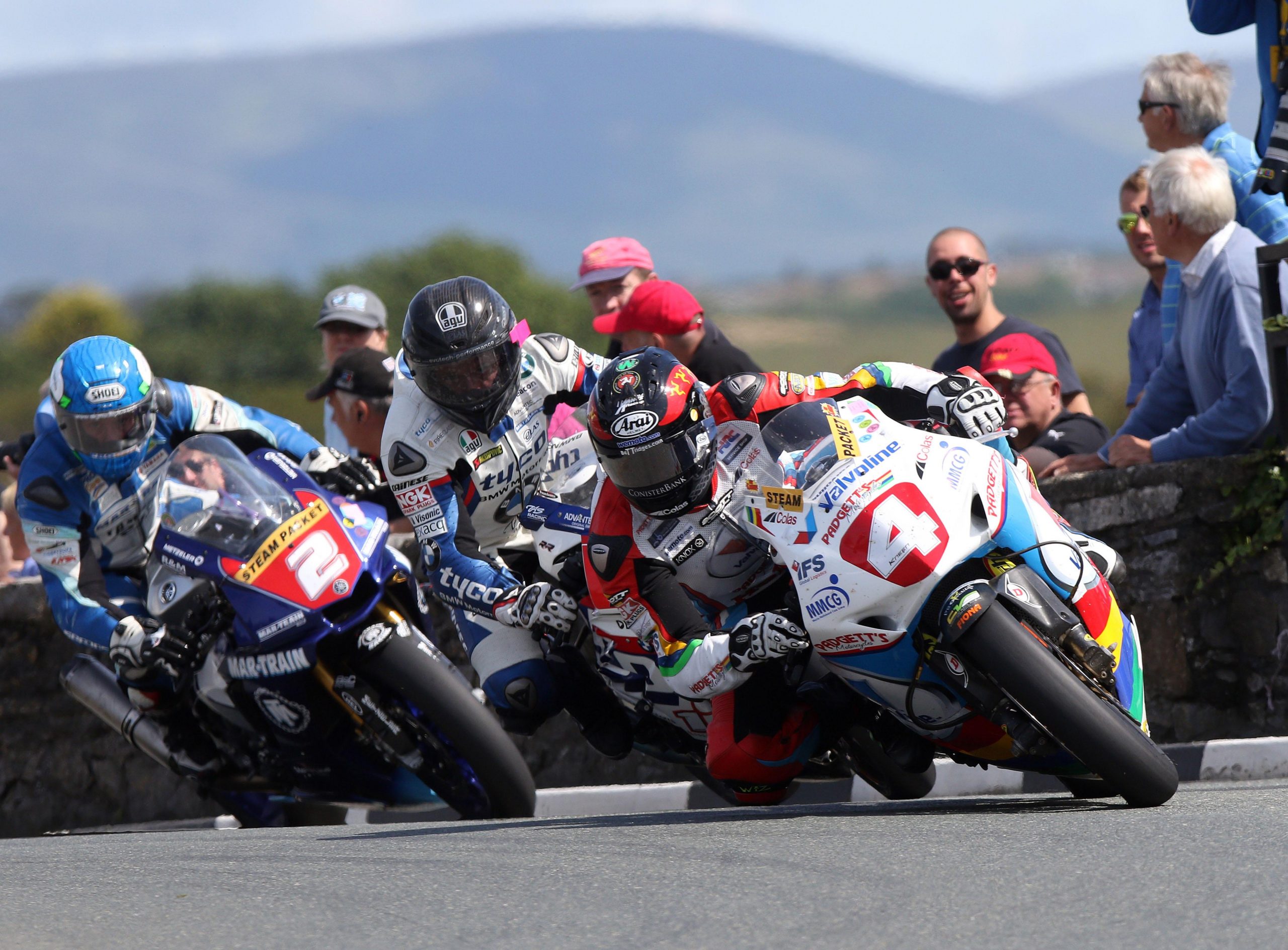 Dan Kneen, Guy Martin and Dean Harrison by Pacemaker Press International