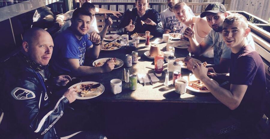 Bikers enjoying lunch at wessons cafe credit facebook