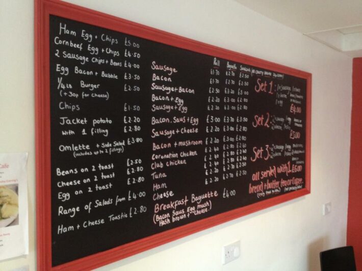 Hollyville Cafe menu credit FB