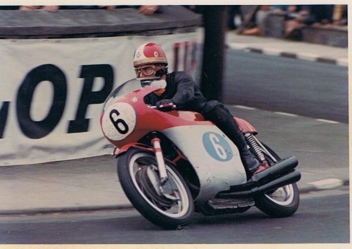 Agostini at the Isle of Man TT. Credit Phil Wain's Family Archive. 