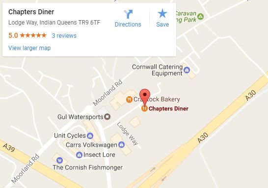 Chapter 1 diner map