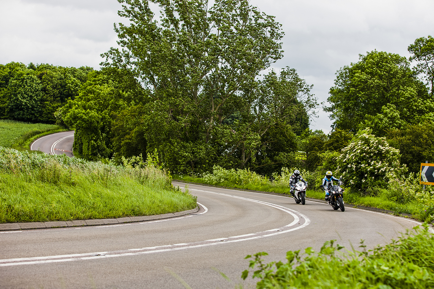 Motorcyclists riding in Lincolinshire