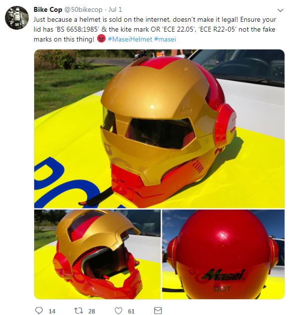 Fake motorcycle helmet