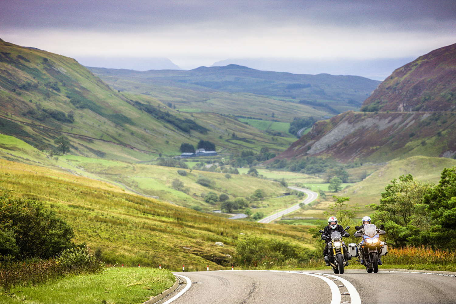 Motorcycle riding in North Wales