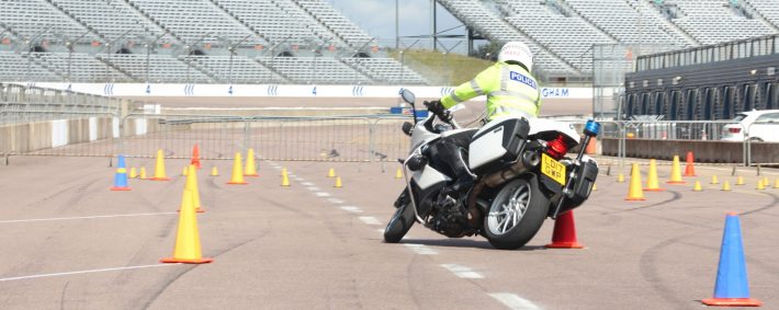 Police showing their riding skills