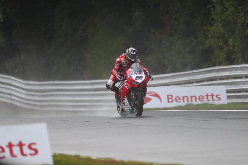 Jason O’Halloran racing in the rain credit Double Red