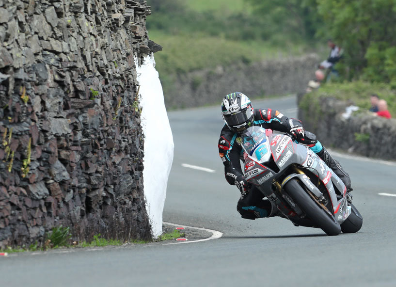 Michael Dunlop took a hat-trick of wins at the TT credit Pacemaker Press International