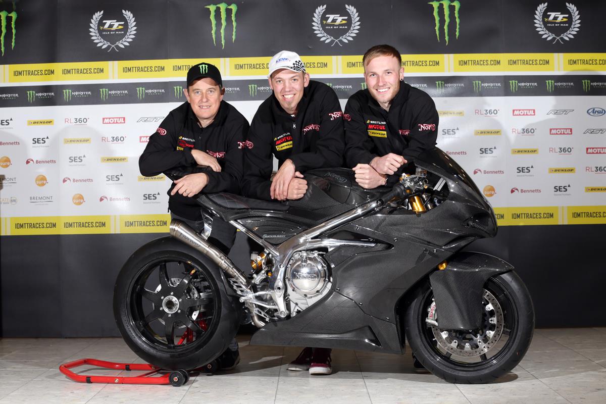 The Norton team for the 2019 Lightweight TT race