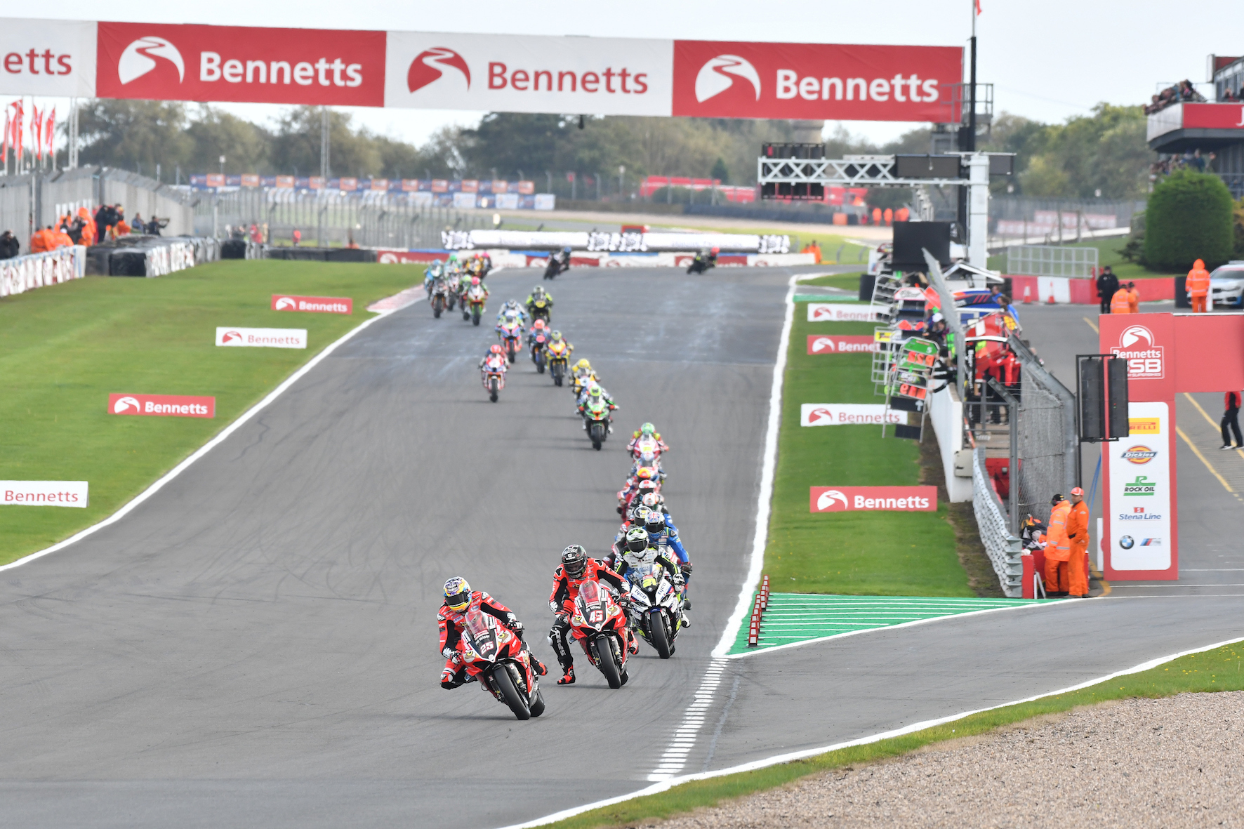 Action of the competitors racing at the BSB Championship