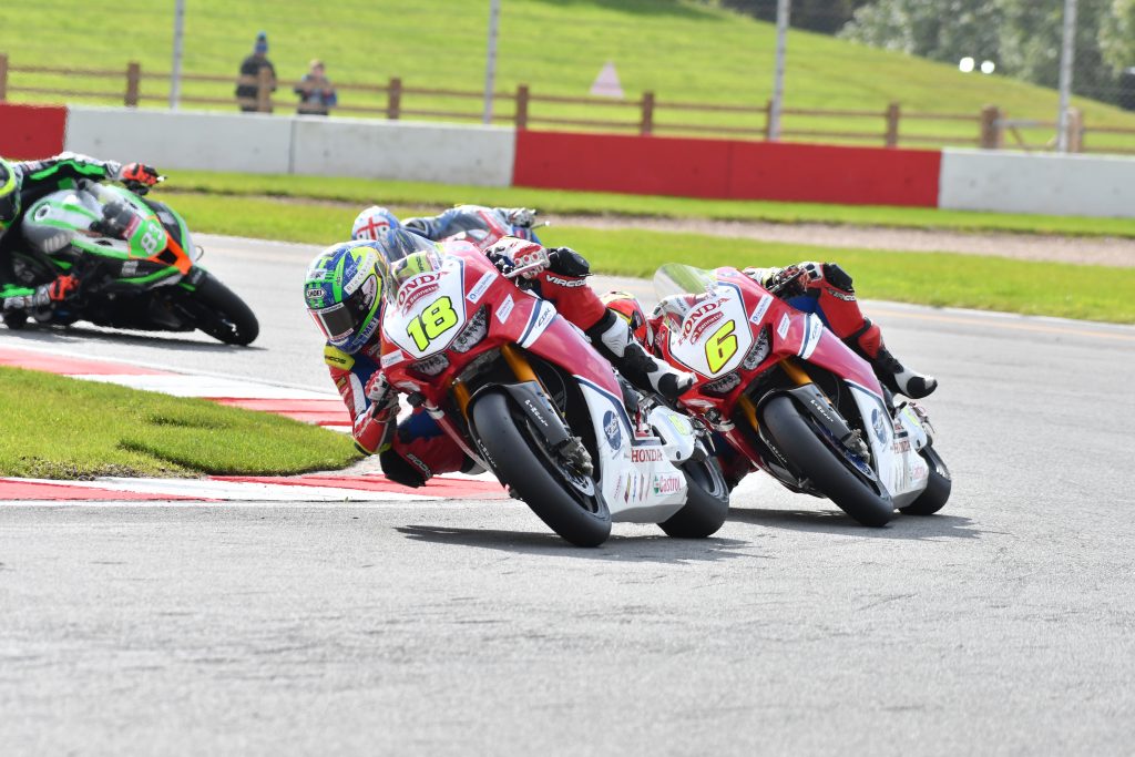 Irwin and Fores racing at BSB