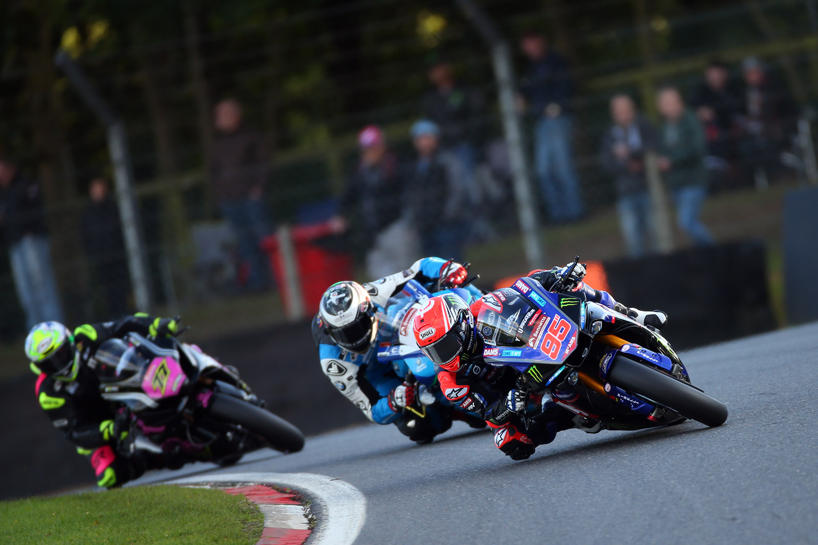 Mackenzie leads one of the races at Brands Hatch