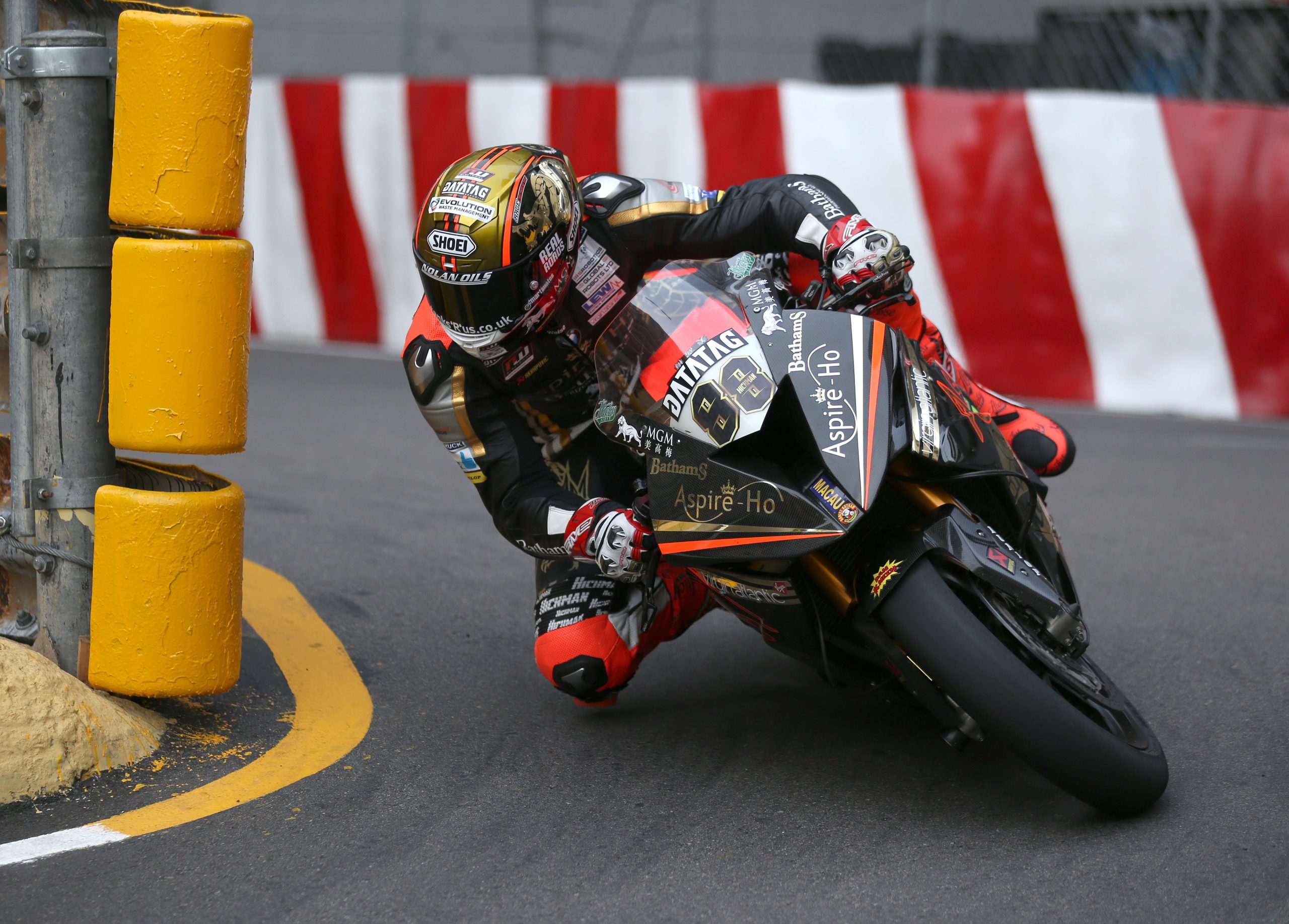 Peter Hickman in action at 2018 Macau GP