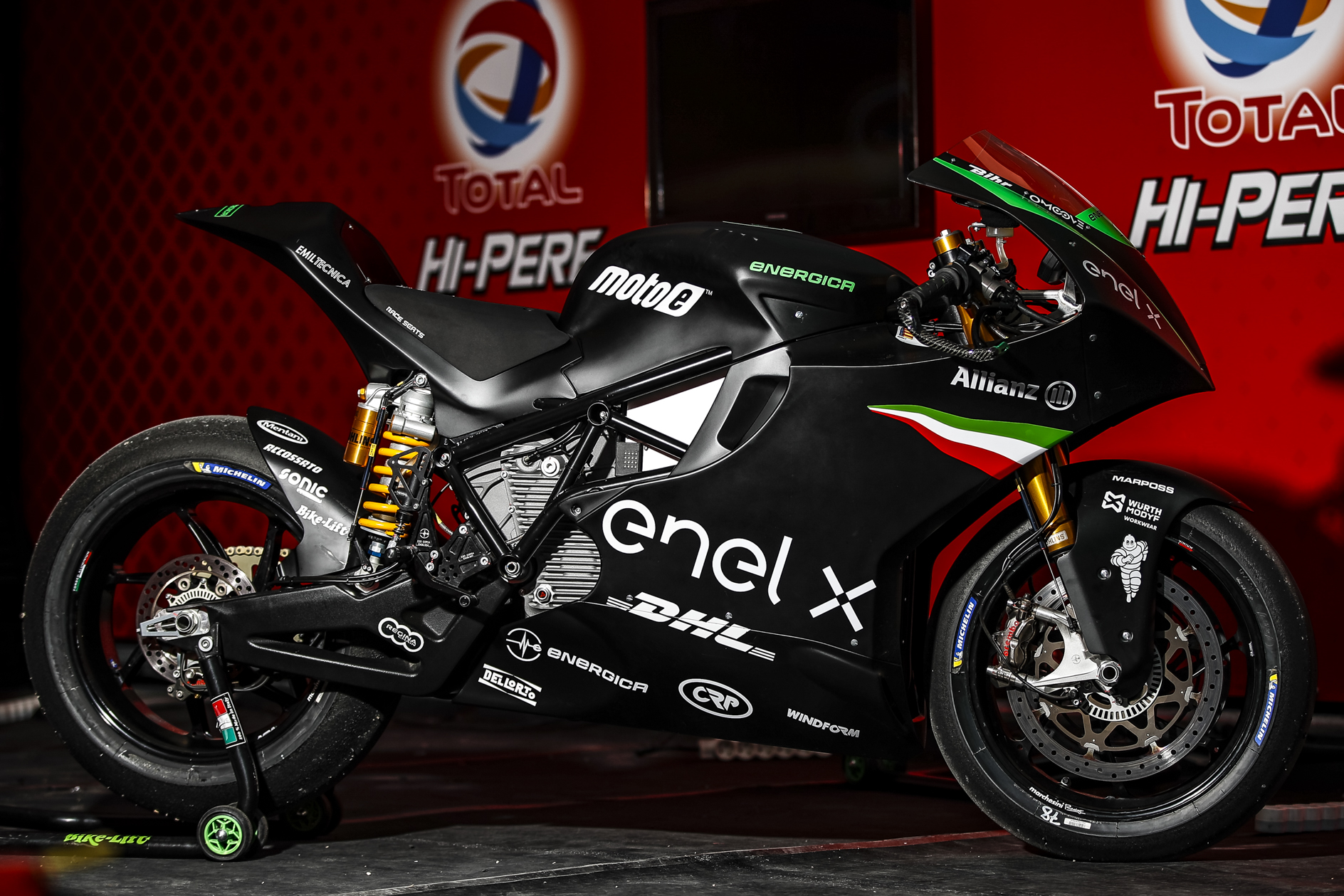 Energica MotoE Race bike in MotoGP Valencia