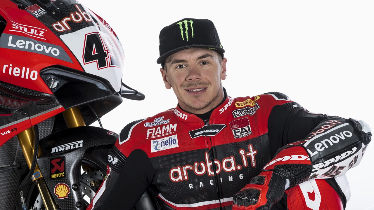 Scott Redding with the Aruba Ducati race bike