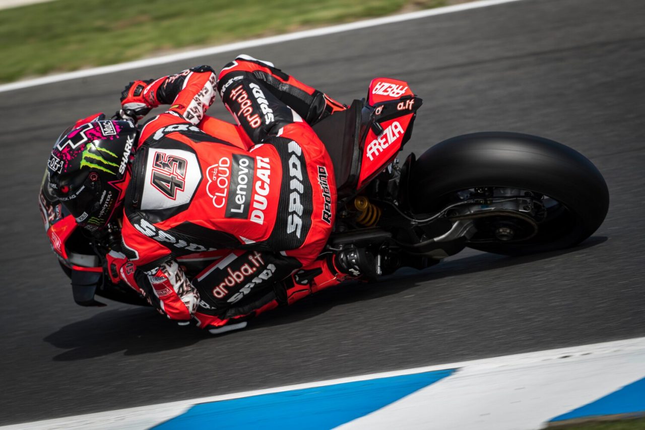 Scott Redding racing in the WSBK Championship in Australia
