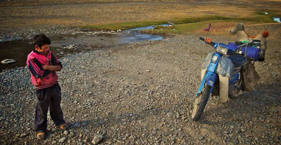 Motorbike at Mongol Rally