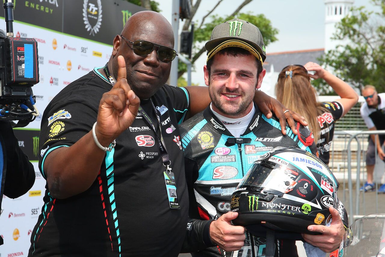 DJ Carl Cox and Isle of Man TT star Michael Dunlop