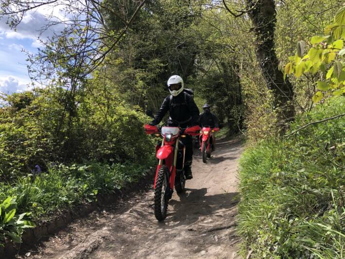 Off road motorbike training