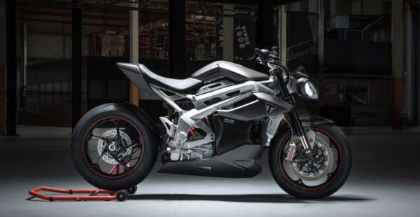 First photographs released of Triumph’s TE-1 electric Speed Triple