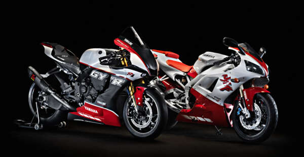25th anniversary edition Yamaha R1 track bike