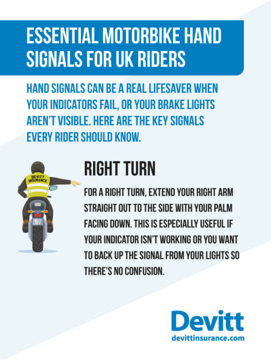 Right Turn Motorbike Hand Signal