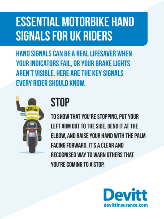 Stop Motorbike Hand Signal