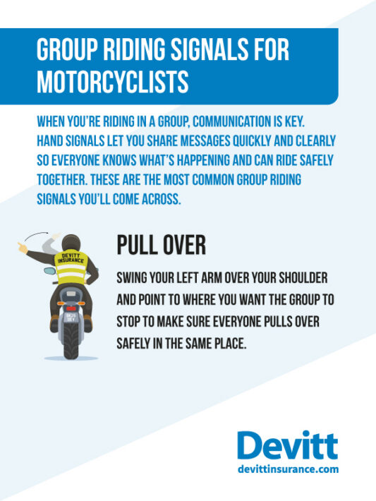 Pull Over Motorbike Hand Signal